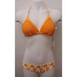 sexy bikini vibrant orange color size M 2 piece cute beach ready